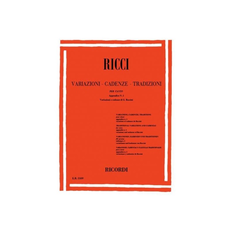 Variazioni - Cadenze - Tradizioni (Canto)