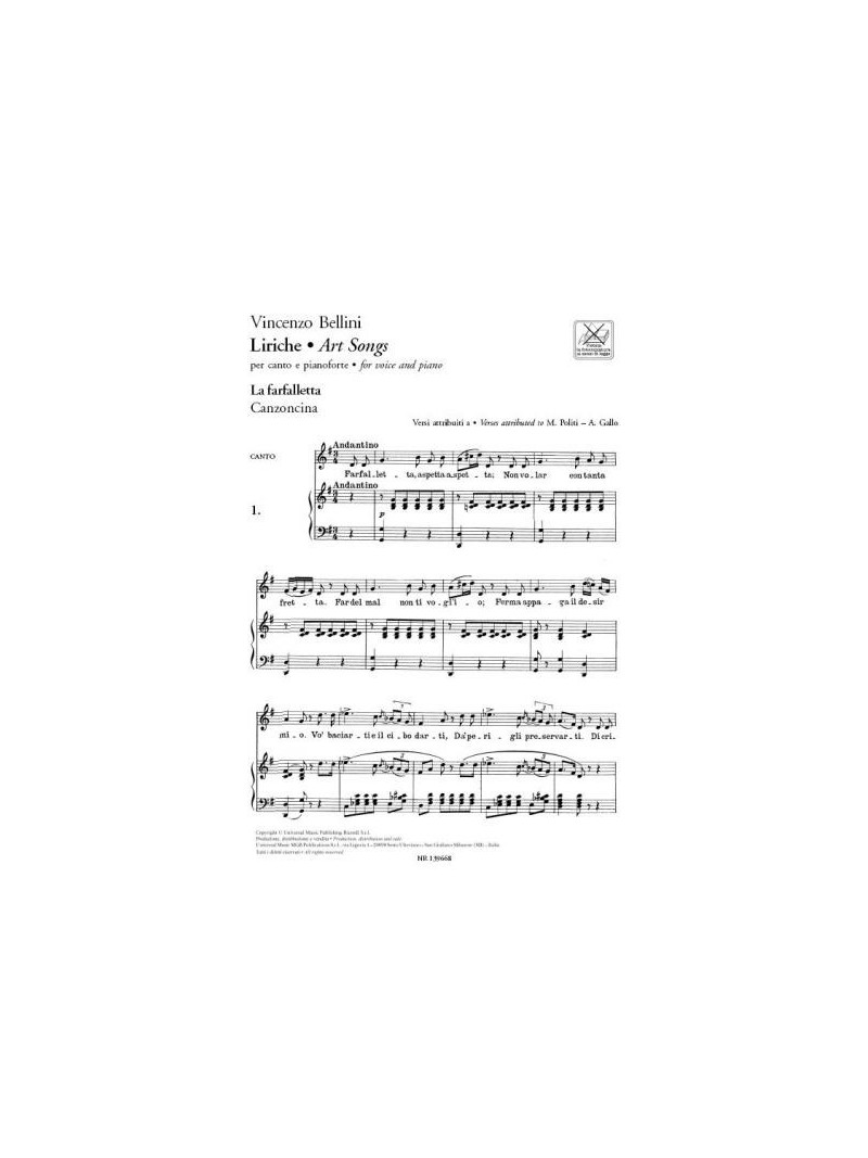 Vincenzo Bellini: Liriche - Art Songs (libro/2 CD)