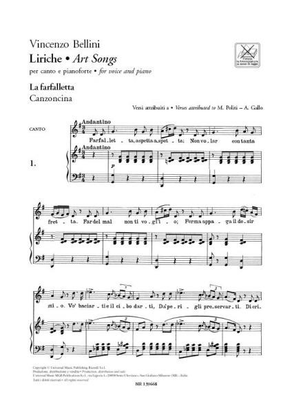 Vincenzo Bellini: Liriche - Art Songs (libro/2 CD)