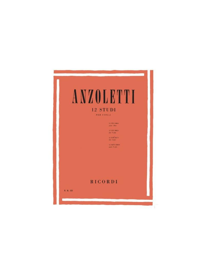 Anzoletti - 12 studi per Viola