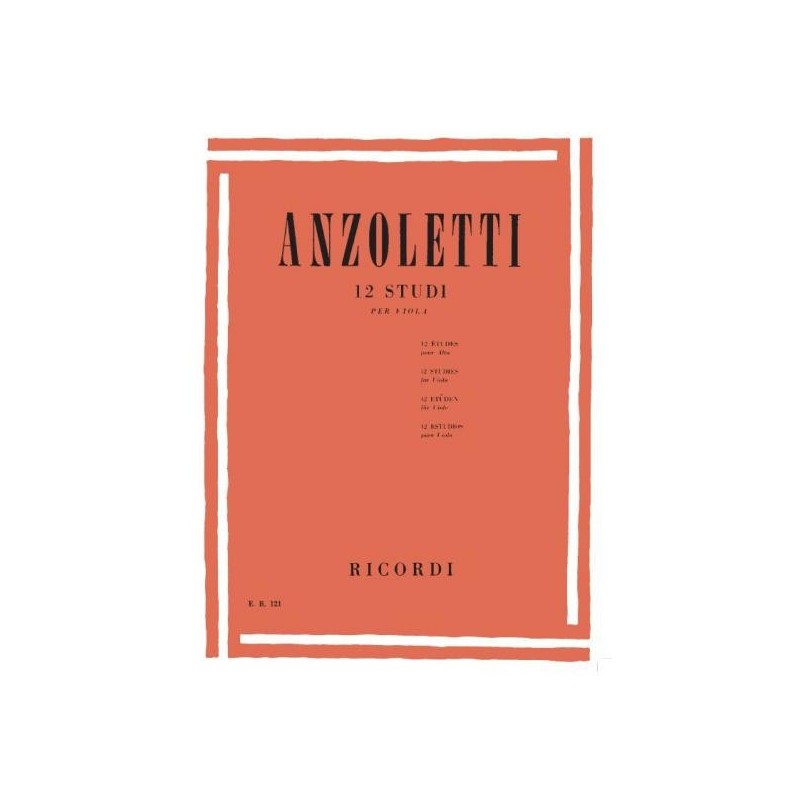 Anzoletti - 12 studi per Viola
