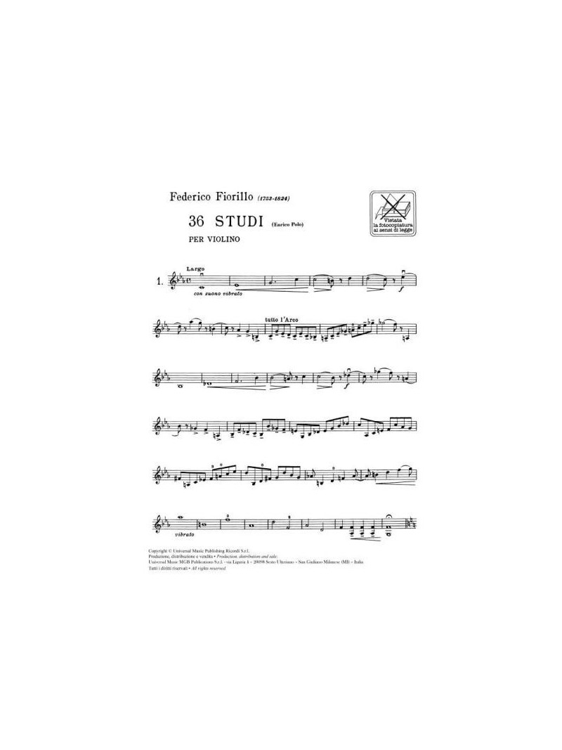 Fiorillo - 36 Studi per violino