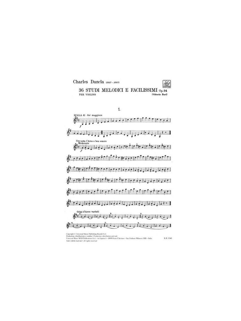 36 Studi melodici e facilissimo - Per violino