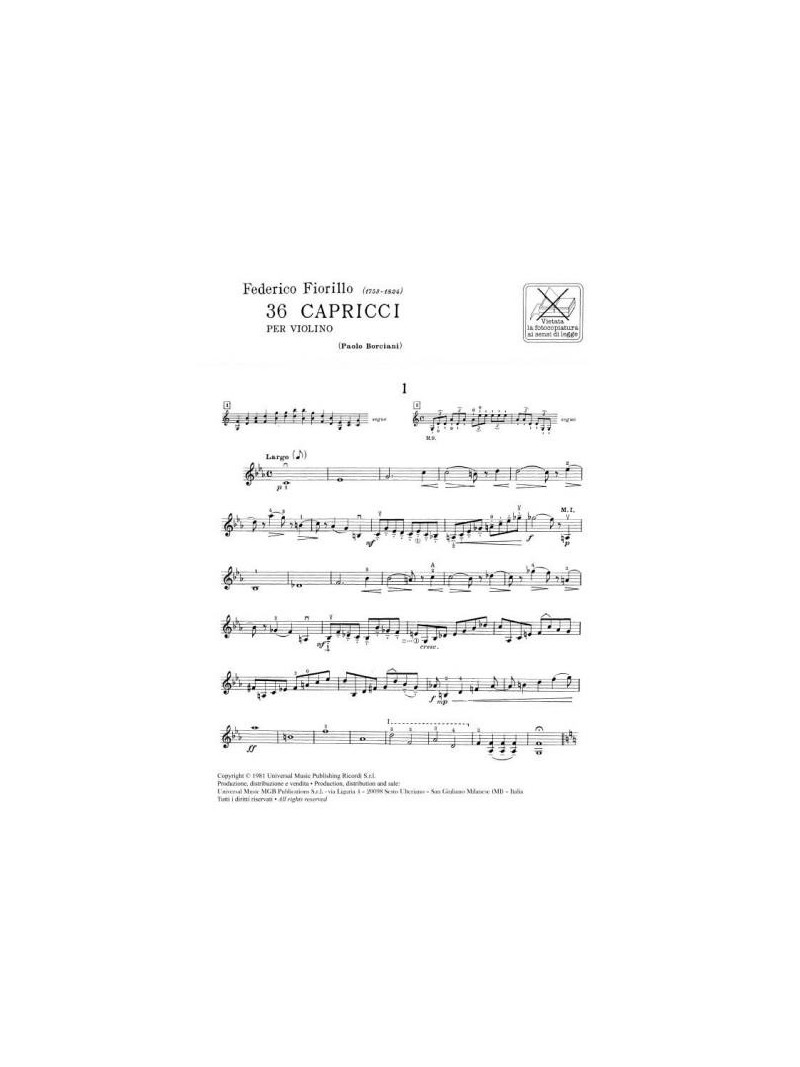 Fiorillo - 36 Capricci per violino