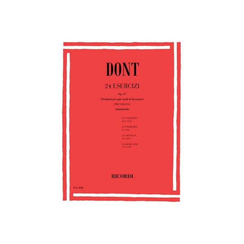 24 Esercizi preliminari agli studi di Kreutzer Op. 37