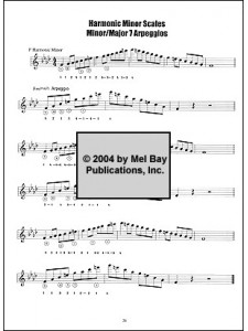 Scales & arpeggios studies for guitar with linear examples