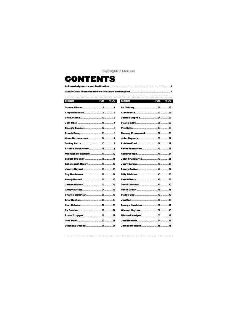 Guitar Gear Of The Greats (book/CD)