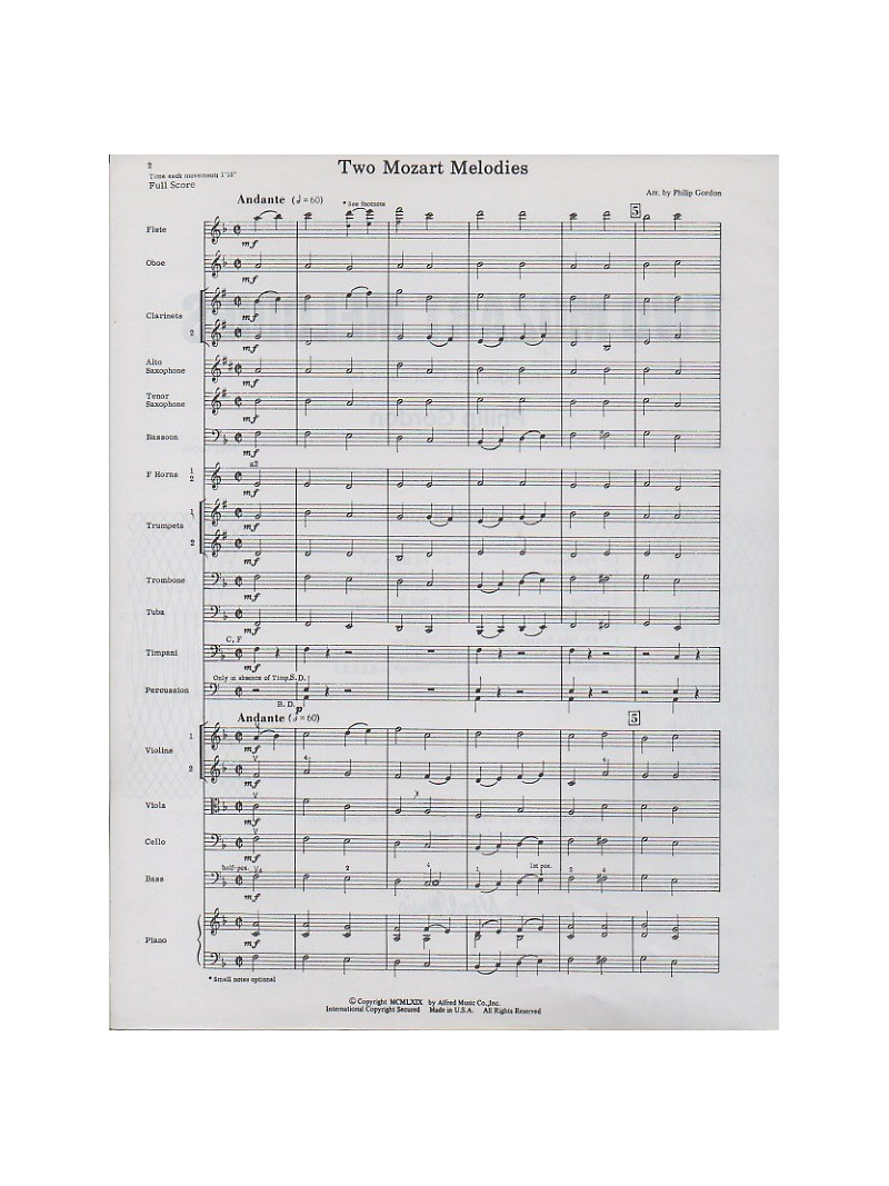 Two Mozart Melodies