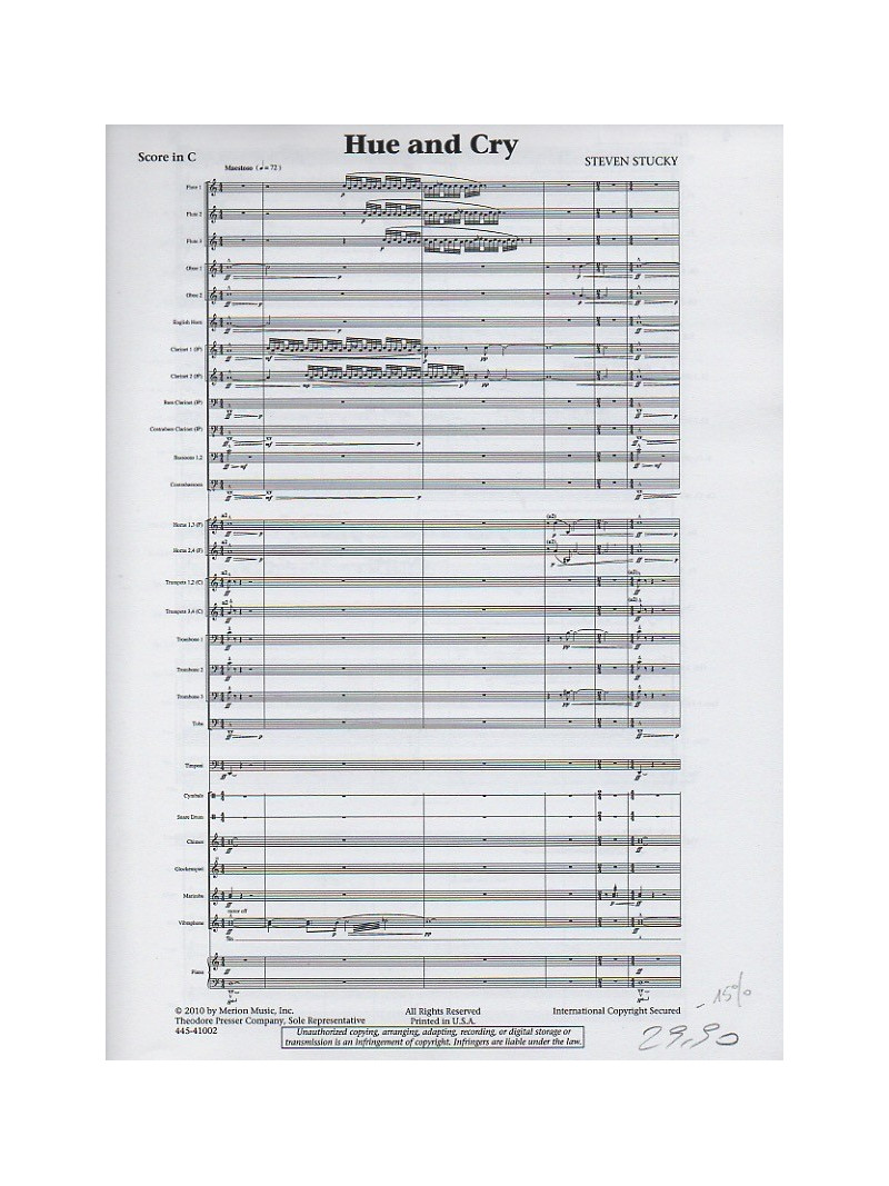 Hue and Cry - For Wind Orchestra