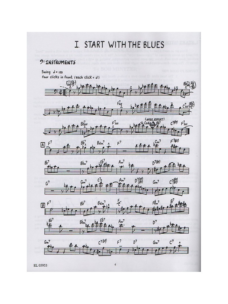 14 Jazz & Funk Etudes: Bass Clef Instruments (book/CD play-along)