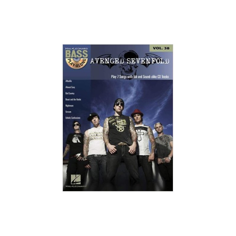 spartiti Avenged Sevenfold bass www.birdlandjazz.it, Bass Play-Along Vol. 38