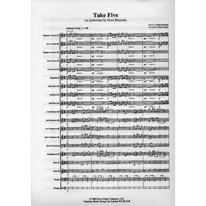 brass band, take five brass band