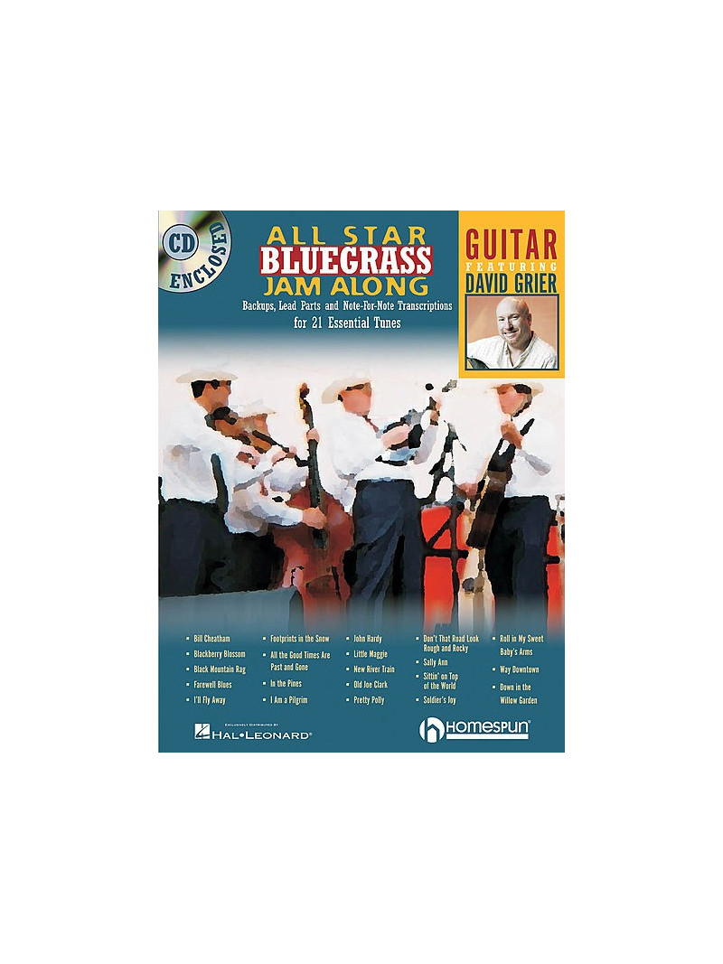 All star Bluegrass Jam Along for guitar (book/CD)