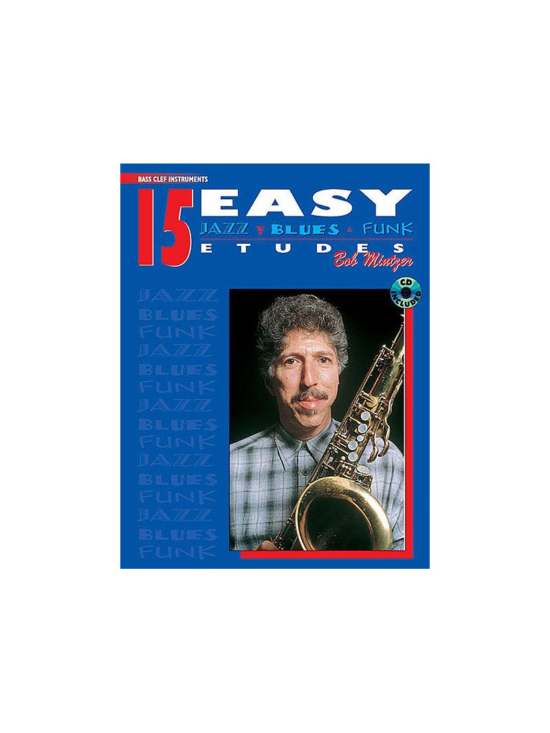 15 Easy Jazz, Blues & Funk Studies - Bass Clef Instruments (book/CD)