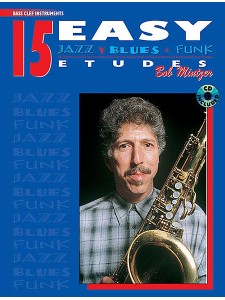 15 Easy Jazz, Blues & Funk Studies - Bass Clef Instruments (book/CD)