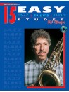 15 Easy Jazz, Blues & Funk Studies - Bass Clef Instruments (book/CD)