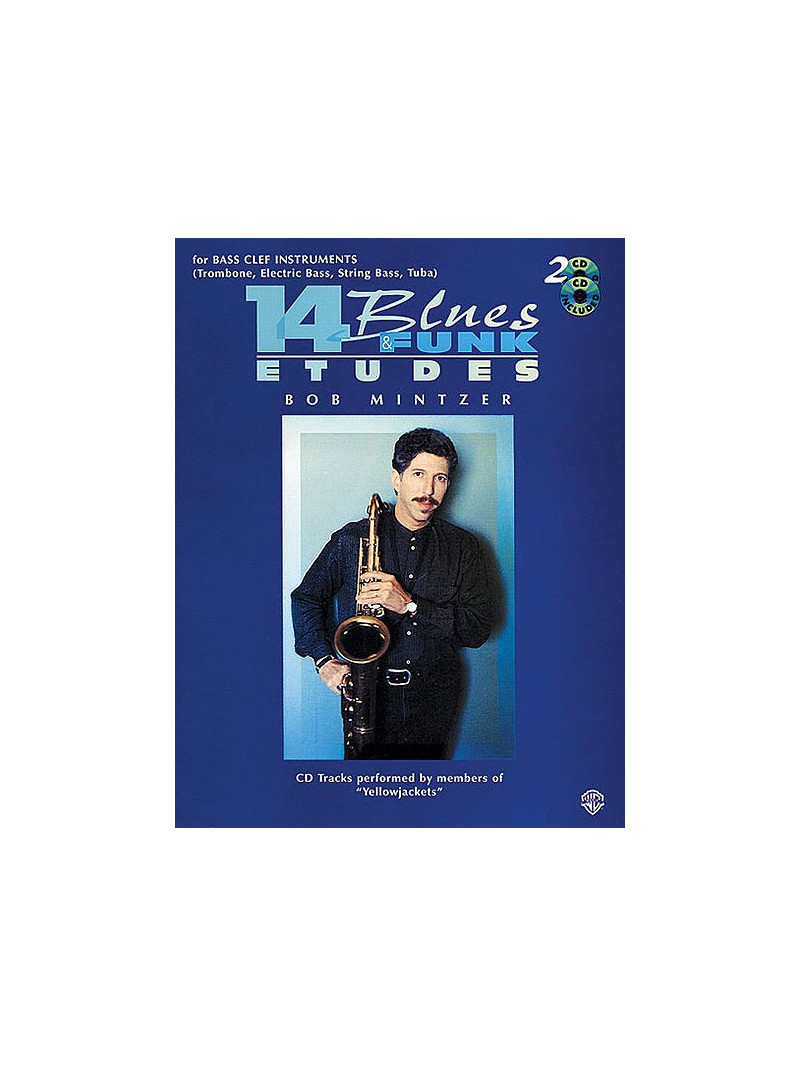 14 Blues & Funk Etudes For Bass Clef Instruments (book/2 CD play-along)