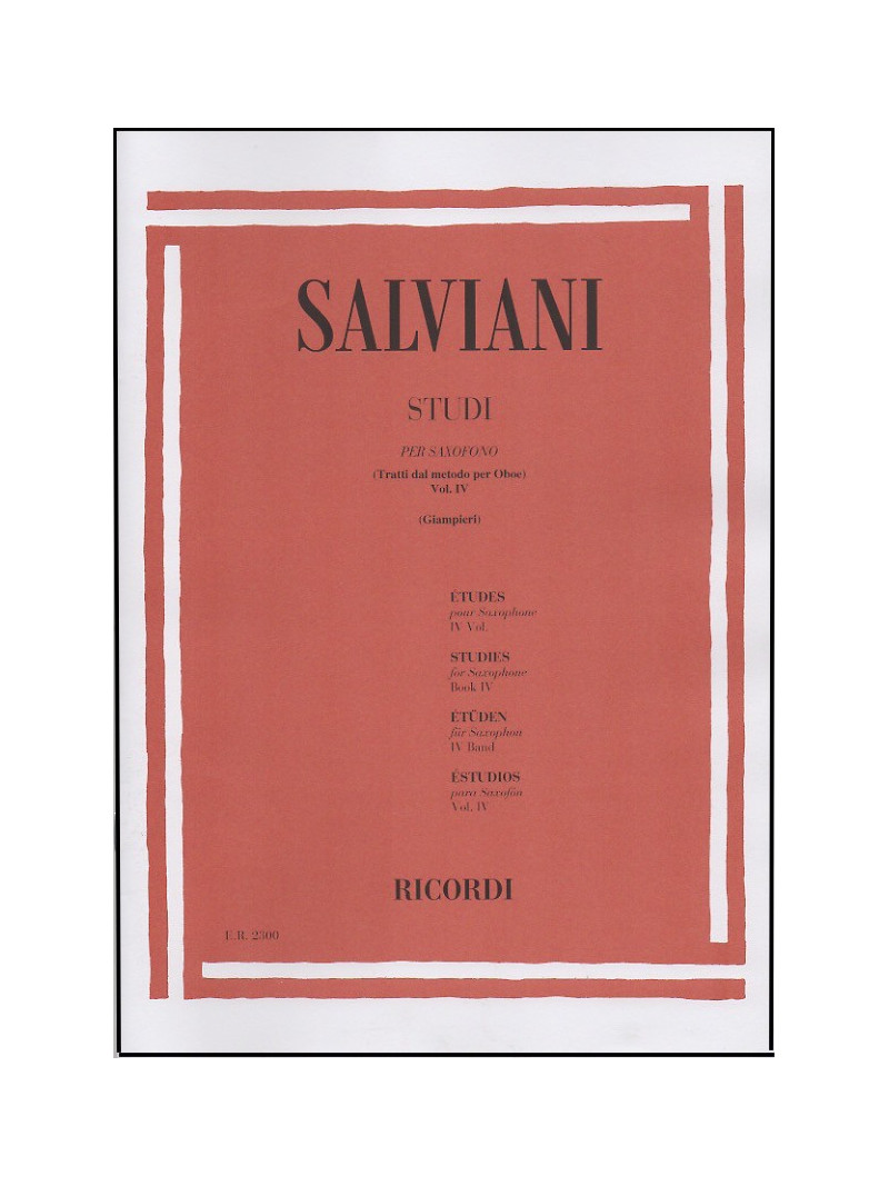 Studi per sassofono vol. IV