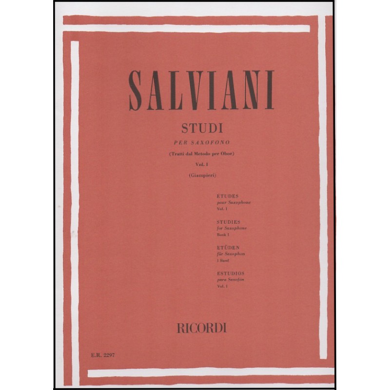 salviani Studi per sassofono www.birdlandjazz.it