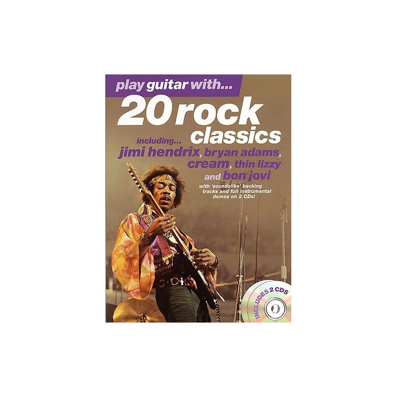 Play Guitar with 20 Rock Classics (book/ 2 CD)