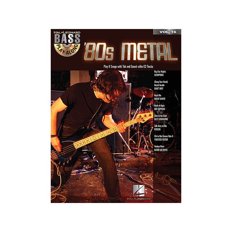 Bass Play-Along Volume 16 - 80s Metal (book/CD)