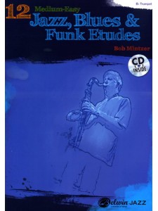 12 Medium-Easy Jazz, Blues & Funk Etudes Trumpet & Clarinet (Book/CD)