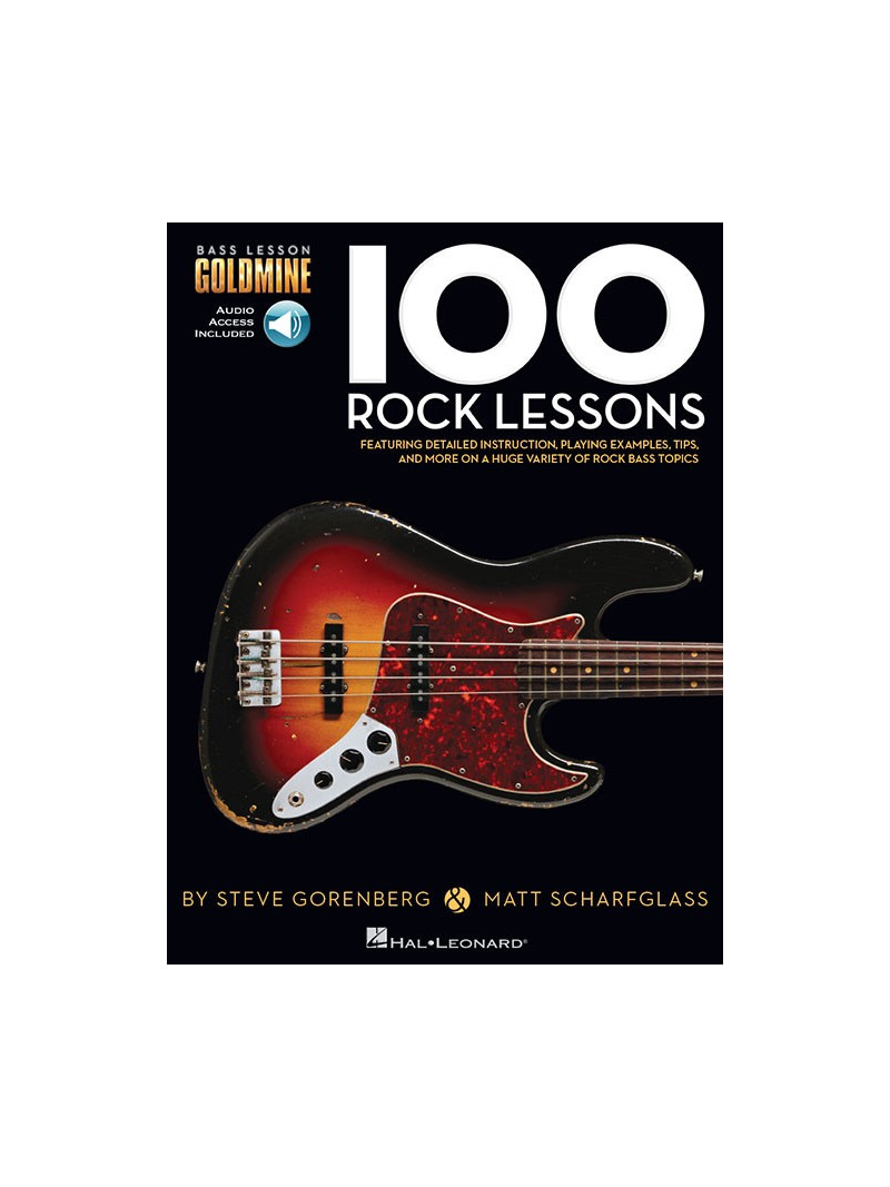 Goldmine : 100 Rock Lessons - Bass (book/Audio Access)
