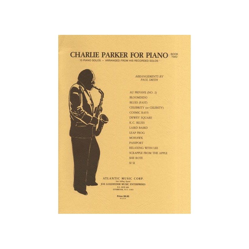 assoli di parker, parker for piano, alto sax bebop
