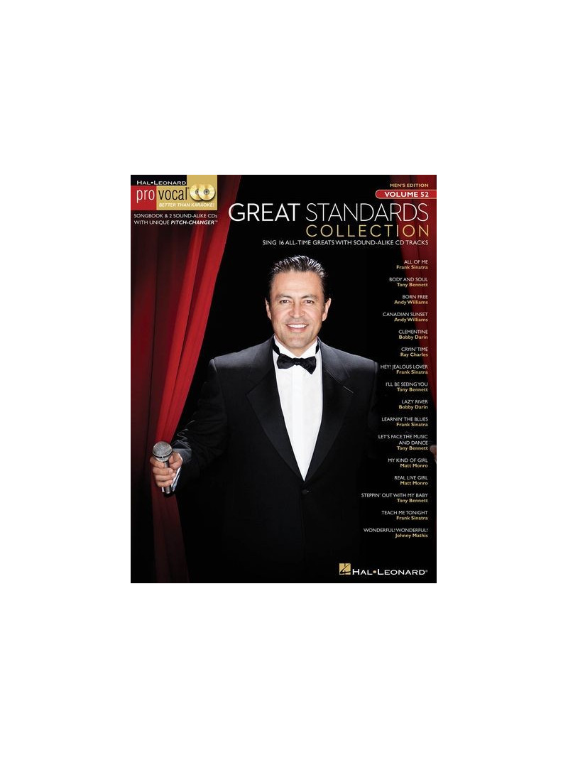 Pro Vocal: Great Standards Collection Men's Edition (book/2 CD sing-along)