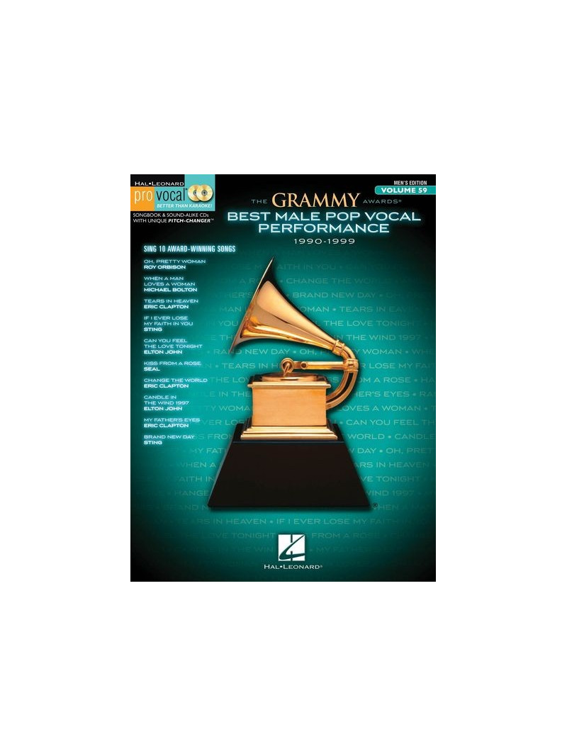 The Grammy Awards Best Male Pop Vocal Performance 1990-1999 (book/CD)