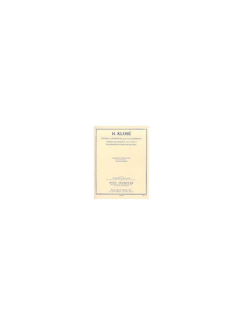 Etudes et Exercises pour Clarinet: 15 exercises