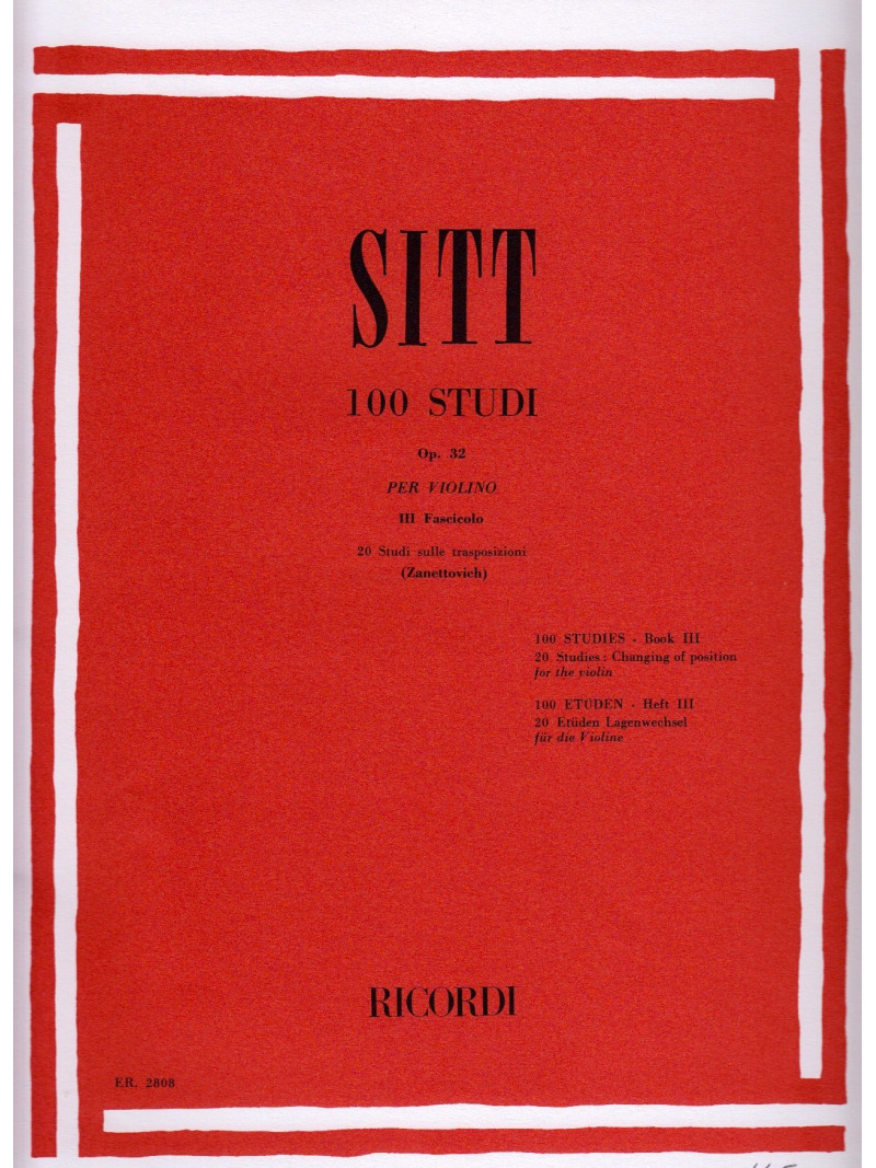 100 Studi Per violino - III Fascicolo