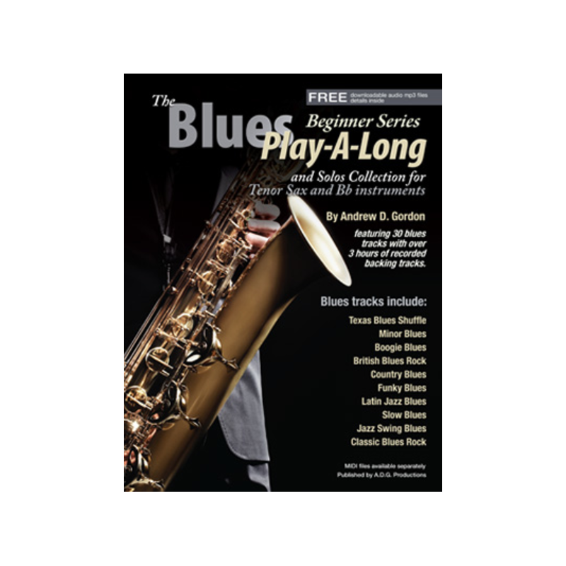 The Blues Play-A-Long for Tenor Sax Beginner Series (book/download audio MP3)