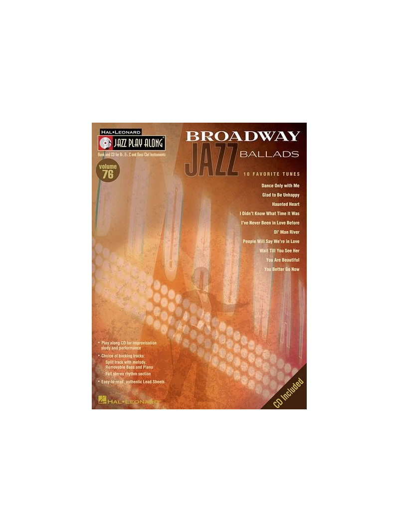 Jazz Play-Along vol.76: Broadway Jazz Ballads (book/CD)