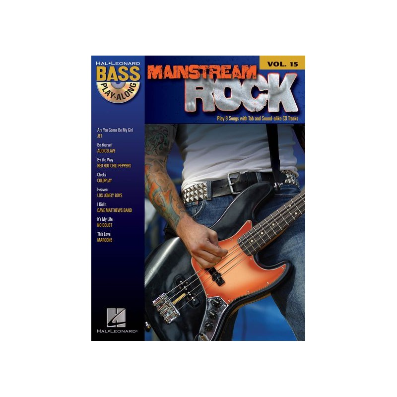 Mainstream Rock: Bass Play-Along volume 15 (book/CD)