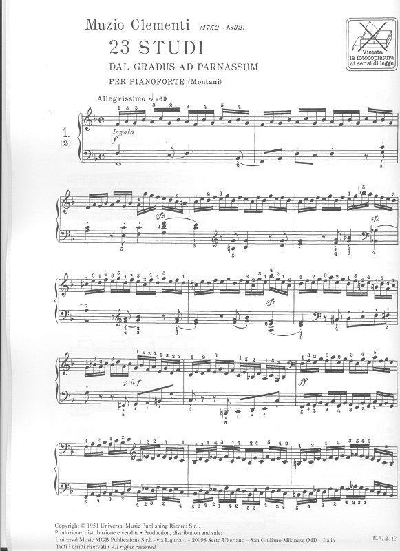 23 Studi dal 'Gradus ad Parnassum' per pianoforte