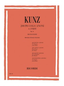 Kunz - 200 Piccoli Canoni A 2 Parti Op. 14
