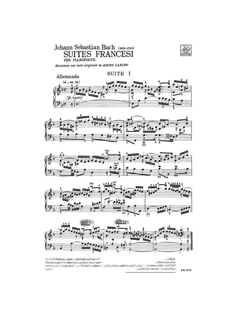 Suites Francesi Bwv 812 - 817 Per Pianoforte