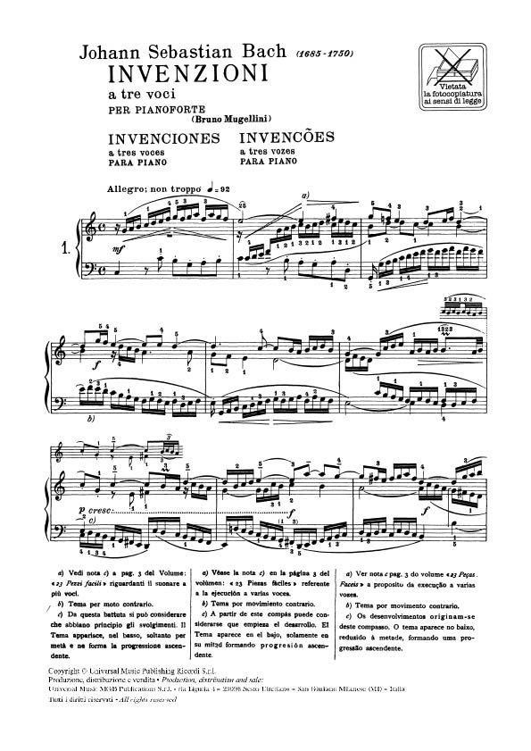J.S. Bach - Invenzioni A Tre Voci