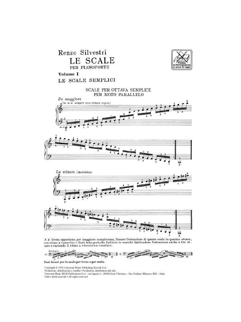 Silvestri - Le Scale per Pianoforte