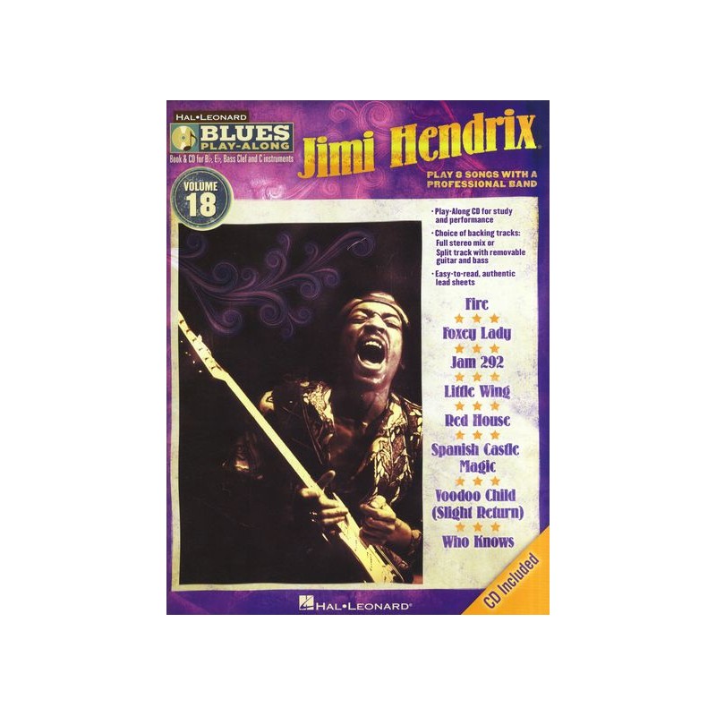 Blues Play-Along Volume 18: Jimi Hendrix (book/CD)