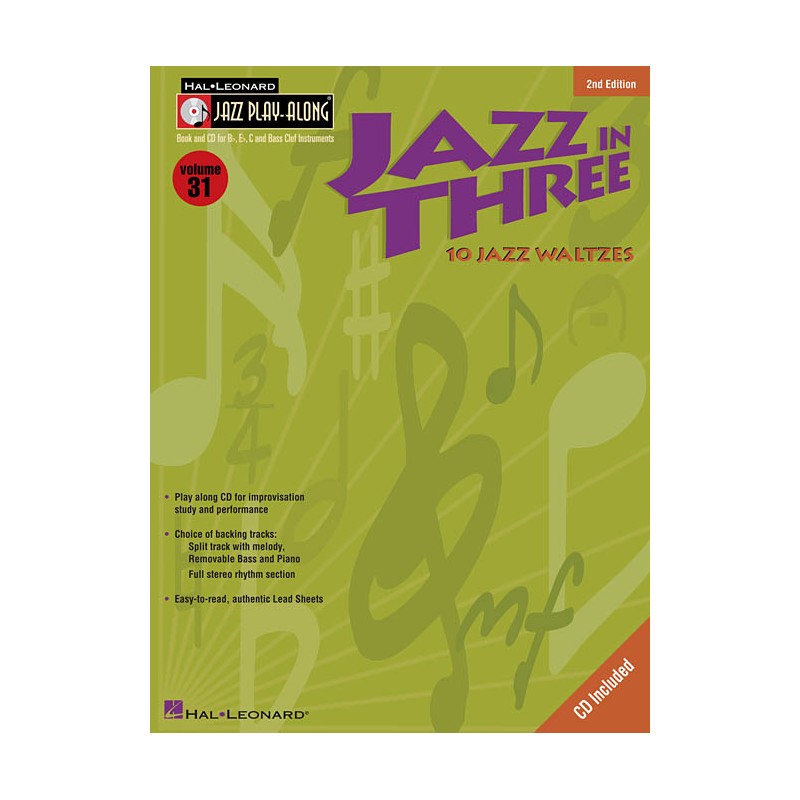 Jazz Play-Along Volume 31: Jazz In Three (book/CD)