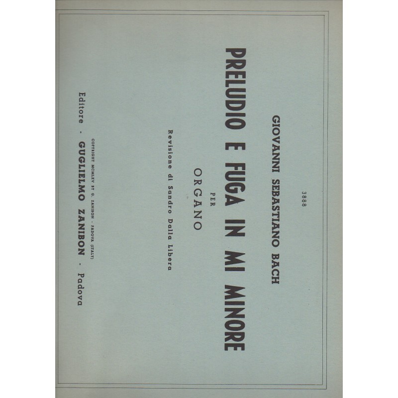 Preludio e Fuga in Mi Minore (Organo)