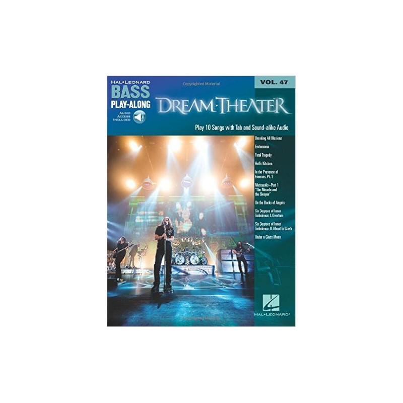 Dream Theater: Bass Play-Along Volume 47 (book/Audio Online)