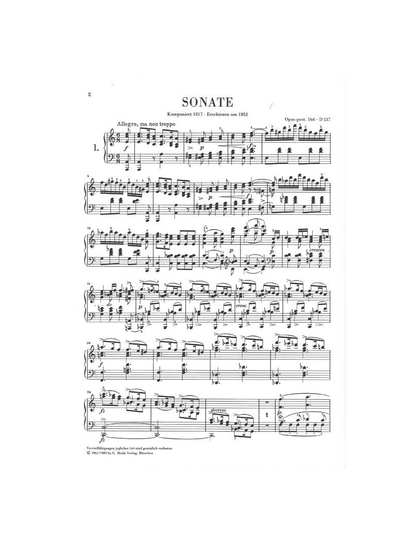 Franz Schubert: Klaviersonaten, Band I