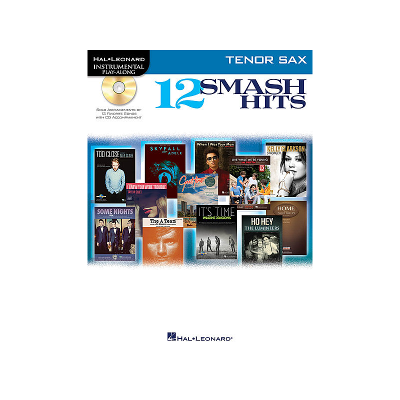 12 Smash Hits - Instrumental Play-Along for Tenor Sax