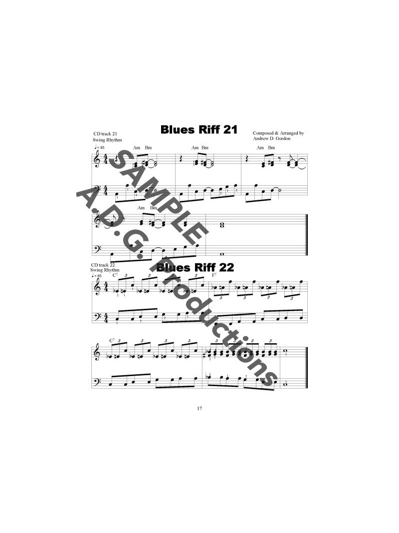 100 Ultimate Blues Riffs for Piano/Keyboard - Beginner Series (book/CD