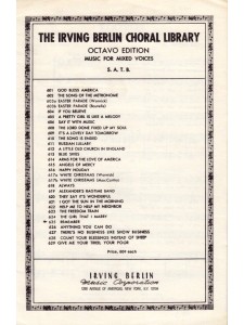 Irving Berlin: Remember (Choral)