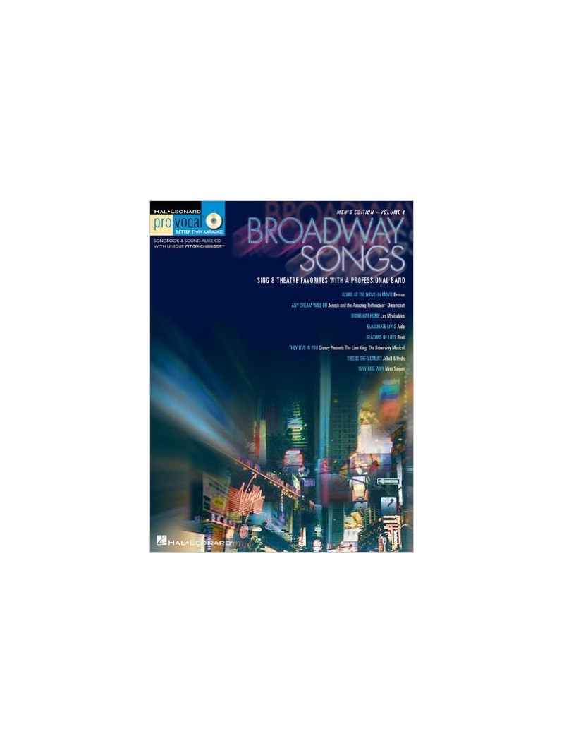 Broadway Songs - For Male Singers (book/CD)