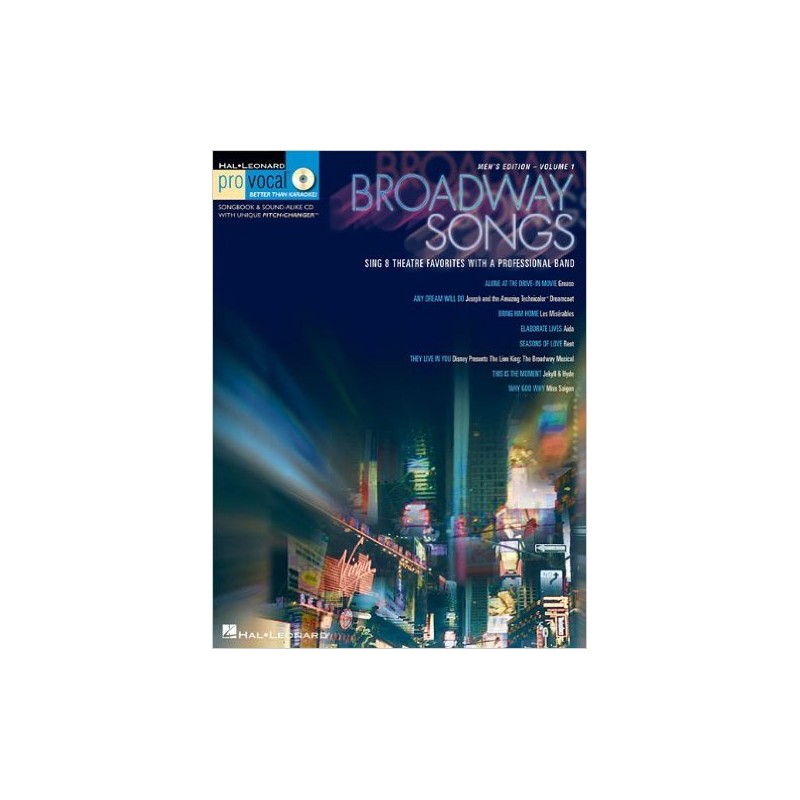 Broadway Songs - For Male Singers (book/CD)